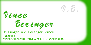 vince beringer business card